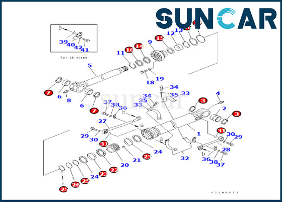 707-99-59750 servizio Kit Komatsu For PC350LC/NLC-8 PC360LC/NLC-10 del cilindro di 7079959750 secchi