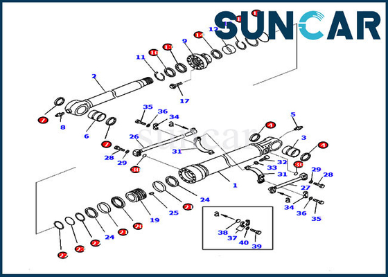 707-99-59150 la guarnizione Kit Hydraulic Cylinder Service Kit del secchio misura PC360NLC-10 PC300-8M0 KOMATSU