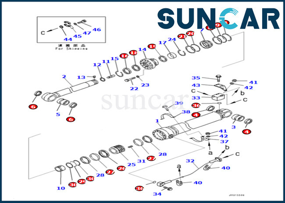 Corredo 7079968780 707-99-68780 della sostituzione del cilindro del braccio per PC400LC-8 PC400-8 PC400-8R KOMATSU