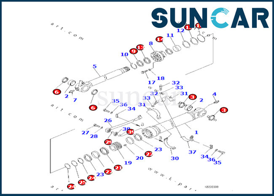 riparazione Kit Komatsu For PC490LC-10 PC360NLC-11 PC360LC-11 della guarnizione del cilindro del secchio 7239800570 723-98-00570
