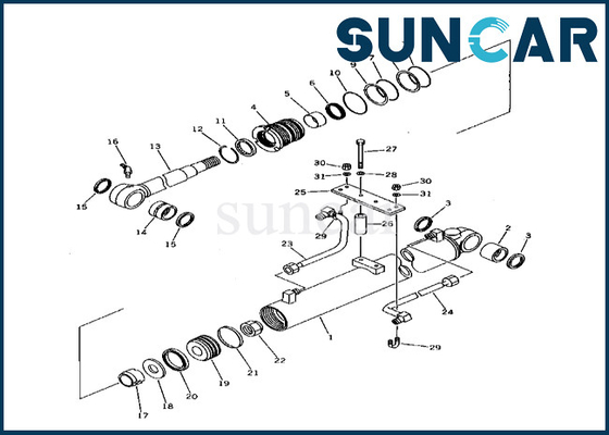 corredo di sigillamento del cilindro del braccio di Kit For PC38UU-1 KOMATSU della guarnizione del cilindro del braccio di 21X-63-02020 21X6302020