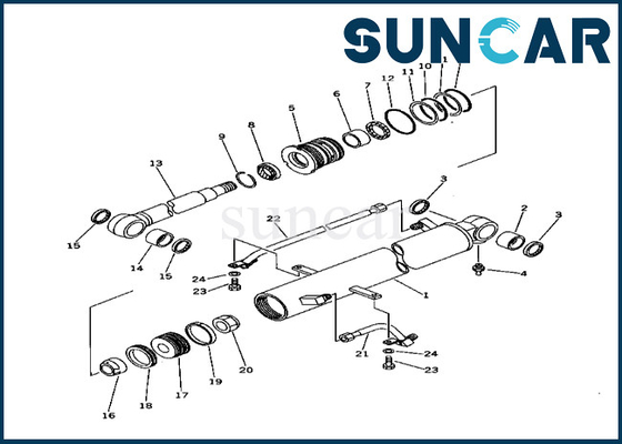 Guarnizione Kit For PC40-6 del cilindro dell'asta del corredo 20T-63-02060 20T6302060 KOMATSU di sigillamento del cilindro dell'asta
