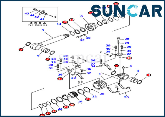 707-99-47800 guarnizione inferiore Kit Service Kits Fits For PC400-7E0 PC400LC-8 KOMATSU del cilindro dello scarico 7079947800