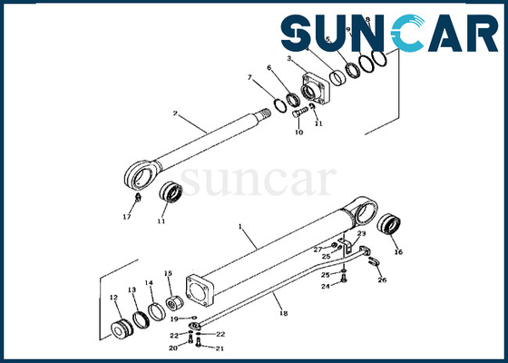 KOMATSU 208-63-75300 di alta qualità guarnizione Kit For PC400-1 PC400LC-1 del cilindro di 2086375300 secchi