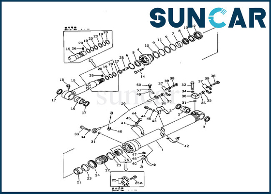 Corredo 208-63-62100 di servizio del cilindro del braccio di KOMATSU guarnizione Kit For PC400-3 PC400LC-3 del cilindro di 2086362100 braccia