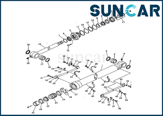 208-63-72100 2086372100 cilindro dell'asta di Kit For PC400-3 PC400LC-3 della guarnizione del cilindro dell'asta che sigilla Kit Komatsu