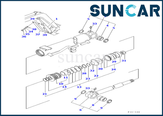Riparazione Kit Boom Cylinder Seal Kit YM172165-72640 YM17216572640 KOMATSU del cilindro dell'asta per PC50FR-1 PC50FR-2