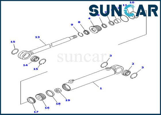 Corredo di sigillatura 707-99-26940 riparazione Kit For KOMATSU PC400LC-6Z della guarnizione del cilindro del Looper di 7079926940 tubi