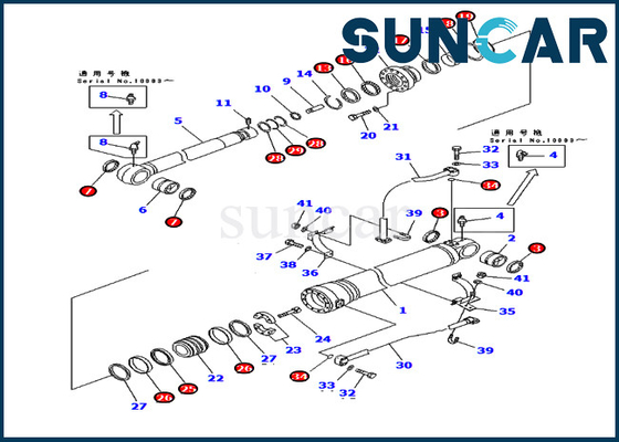 707-99-68530 escavatore Repair Kits di Kit For Komatsu PC400ST-6 PC400ST-6LC della guarnizione del cilindro del braccio