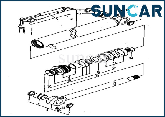 Guarnizione Kit Hydraulic Cylinder del braccio delle parti YM172164-72330 YM17216472330 di PC40FR-1 KOMATSU