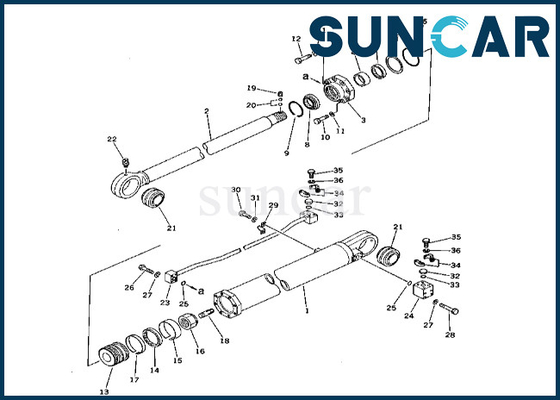 Corredo di riparazione della guarnizione del cilindro del braccio 208-63-66300 guarnizione Kit Komatsu For PC400-1 PC400LC-1 del cilindro di 2086366300 braccia