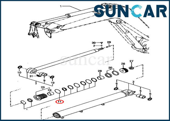 Servizio Kit For Komatsu Models PC70FR-1 del cilindro del braccio dei corredi YM172187-72020 YM17218772020 della guarnizione
