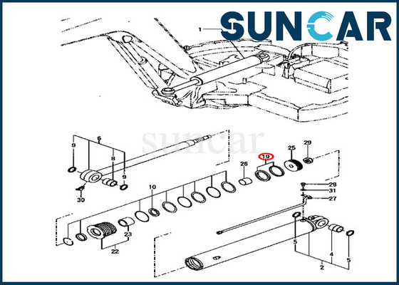 Macchinario di costruzione di Kit Fits For KOMATSU PC70FR-1 della guarnizione del cilindro dell'oscillazione di YM172187-72290 YM17218772290