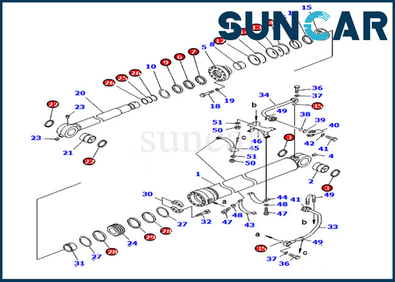 707-99-68550 riparazione Kit For Komatsu Machinery Model PC750-6 PC750LC-6 della guarnizione del cilindro di 7079968550 secchi